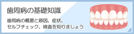 歯周病の概要と原因、症状、セルフチェック、検査を知りましょう